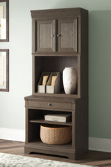 Leasing Furniture - Ashley Furniture - Janismore Bookcase - Bookcase / Weathered Gray - H776H7