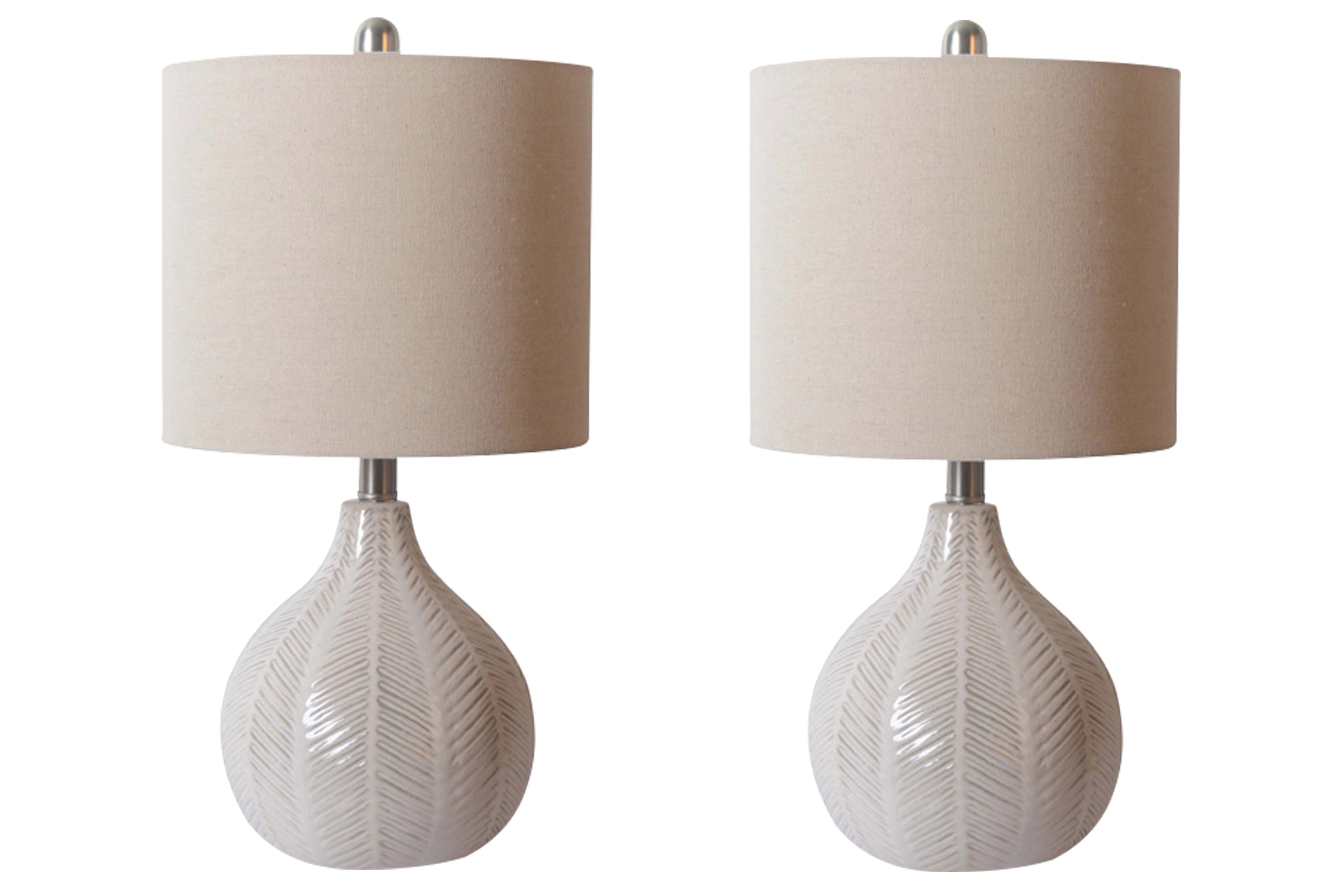 Leasing Furniture - Ashley Furniture - Rainermen Lighting - Table Lamp (Set of 2) / Off White - L180024X2