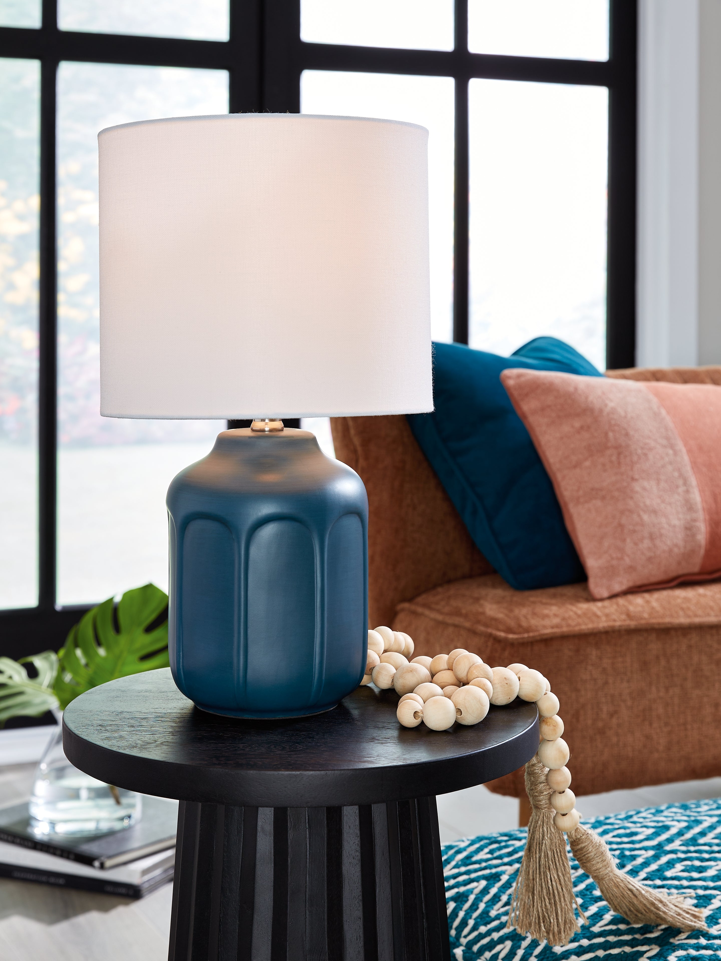 Leasing Furniture - Ashley Furniture - Gierburg Lighting - Table Lamp (Set of 2) / Teal - L180214X2