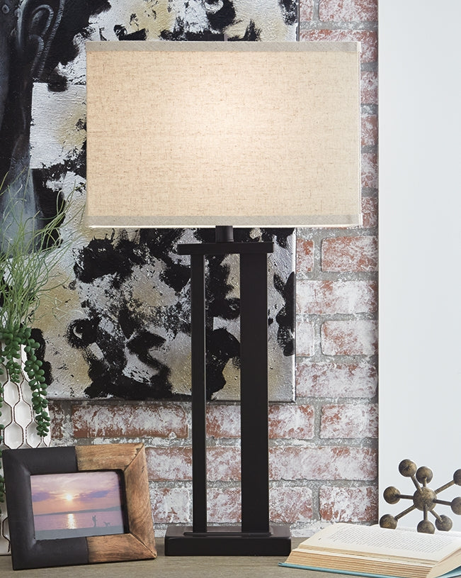 Leasing Furniture - Ashley Furniture - Aniela Lighting - Metal Table Lamp (Set of 2) / Bronze Finish - L204074