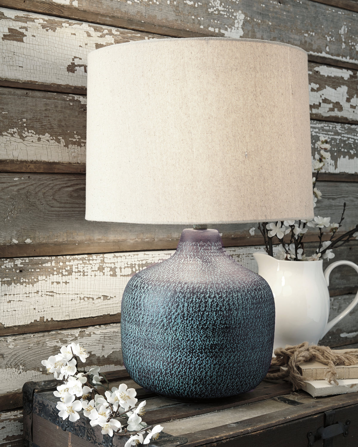 Leasing Furniture - Ashley Furniture - Malthace Lighting - Table Lamp (Set of 2) / Patina - L207304X2