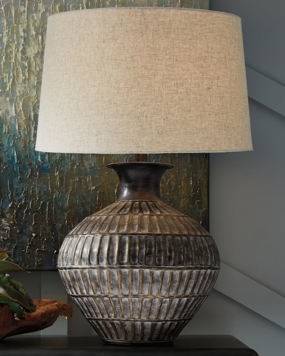 Leasing Furniture - Ashley Furniture - Magan Lighting - Table Lamp (Set of 2) / Antique Bronze Finish - L207354X2