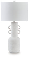 Leasing Furniture - Ashley Furniture - Perringhill Lighting - Metal Table Lamp (1/CN) / Distressed White - L207504