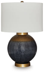 Leasing Furniture - Ashley Furniture - Adara Lighting - Metal Table Lamp (1/CN) / Blue/Gold Finish - L207564