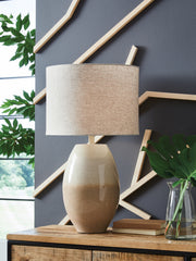 Leasing Furniture - Ashley Furniture - Linas Lighting - Metal Table Lamp (1/CN) / Cream/Beige - L207594