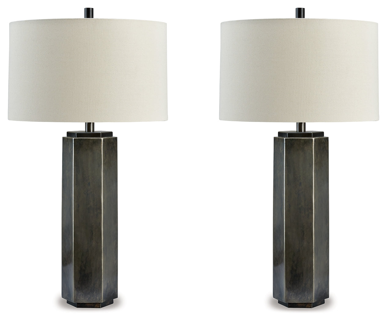 Leasing Furniture - Ashley Furniture - Dirkton Lighting - Table Lamp (Set of 2) / Antique Pewter - L208324X2