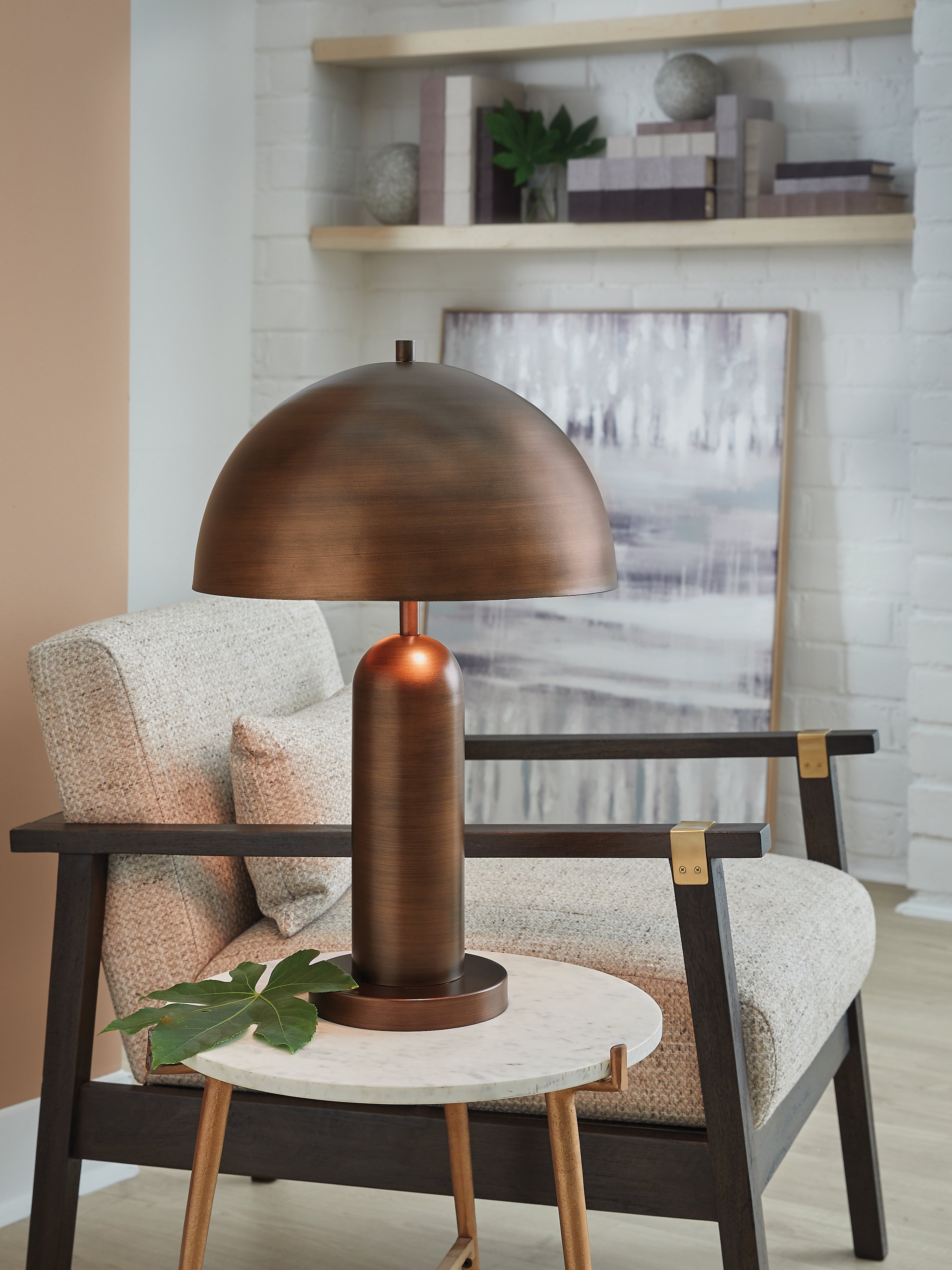 Leasing Furniture - Ashley Furniture - Wendfield Lighting - Metal Table Lamp (1/CN) / Antique Copper Finish - L208434