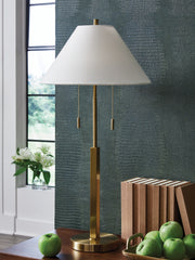Leasing Furniture - Ashley Furniture - Haigwood Lighting - Metal Floor Lamp (1/CN) / Gold Finish - L208471
