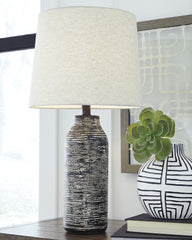 Leasing Furniture - Ashley Furniture - Mahima Lighting - Paper Table Lamp (Set of 2) / Black/White - L235584