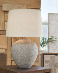 Leasing Furniture - Ashley Furniture - Dreward Lighting - Metal Table Lamp (1/CN) / Distressed Gray - L235694