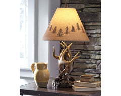 Leasing Furniture - Ashley Furniture - Derek Lighting - Poly Table Lamp (Set of 2) / Brown - L316984