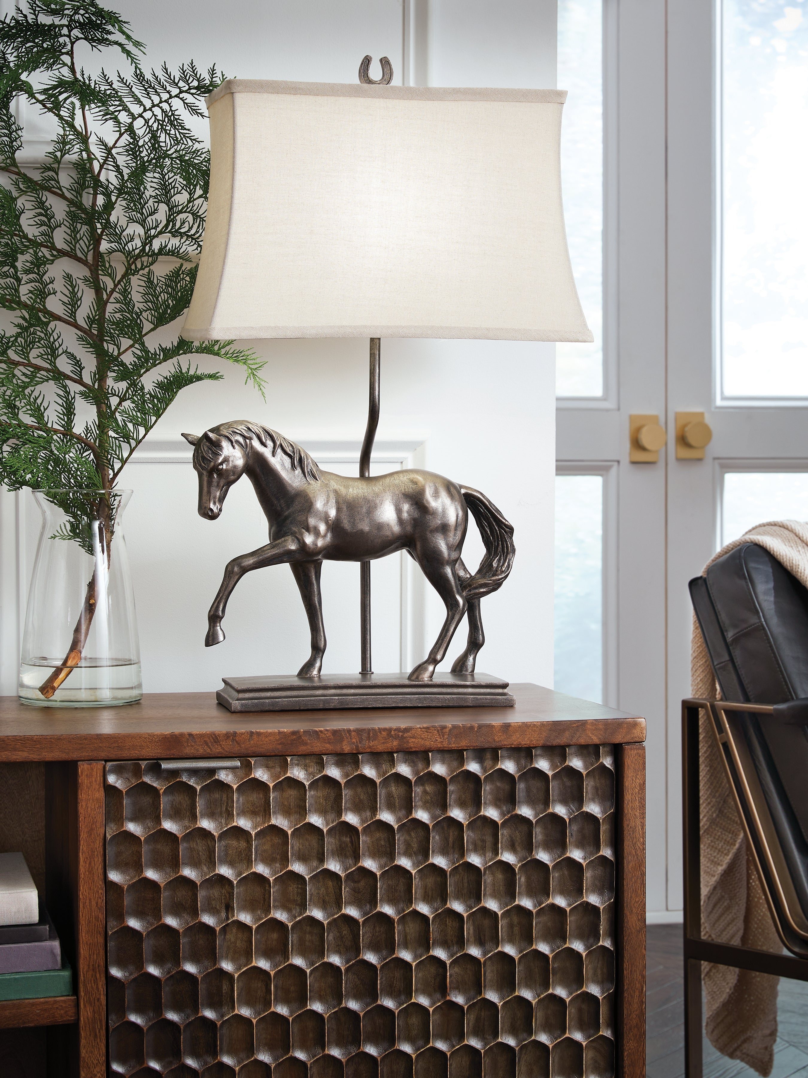Leasing Furniture - Ashley Furniture - Sandorman Lighting - Poly Table Lamp (1/CN) / Bronze Finish - L317044