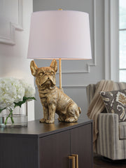 Leasing Furniture - Ashley Furniture - Wadeland Lighting - Poly Table Lamp (1/CN) / Gold Finish - L317054