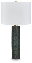 Leasing Furniture - Ashley Furniture - Keegan Lighting - Marble Table Lamp (1/CN) / Green - L429084