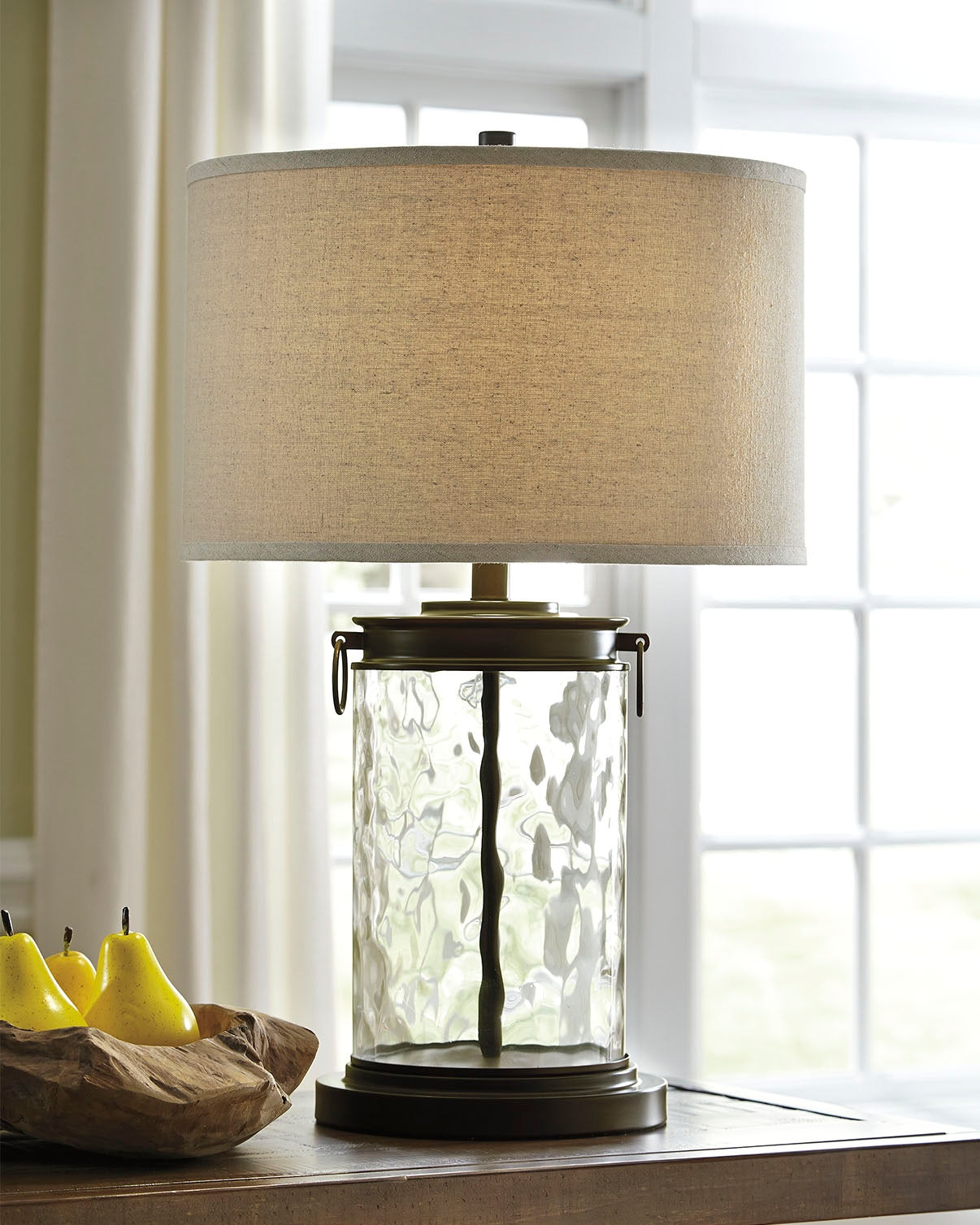Leasing Furniture - Ashley Furniture - Tailynn Lighting - Table Lamp (Set of 2) / Clear/Bronze Finish - L430324X2