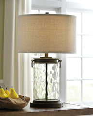 Leasing Furniture - Ashley Furniture - Tailynn Lighting - Table Lamp (Set of 2) / Clear/Bronze Finish - L430324X2