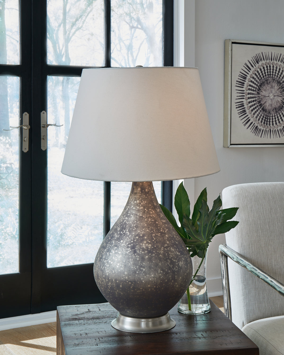 Leasing Furniture - Ashley Furniture - Bluacy Lighting - Table Lamp (Set of 2) / Antique Gray - L430834X2