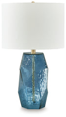 Leasing Furniture - Ashley Furniture - Tallow Lighting - Glass Table Lamp (1/CN) / Blue - L430854
