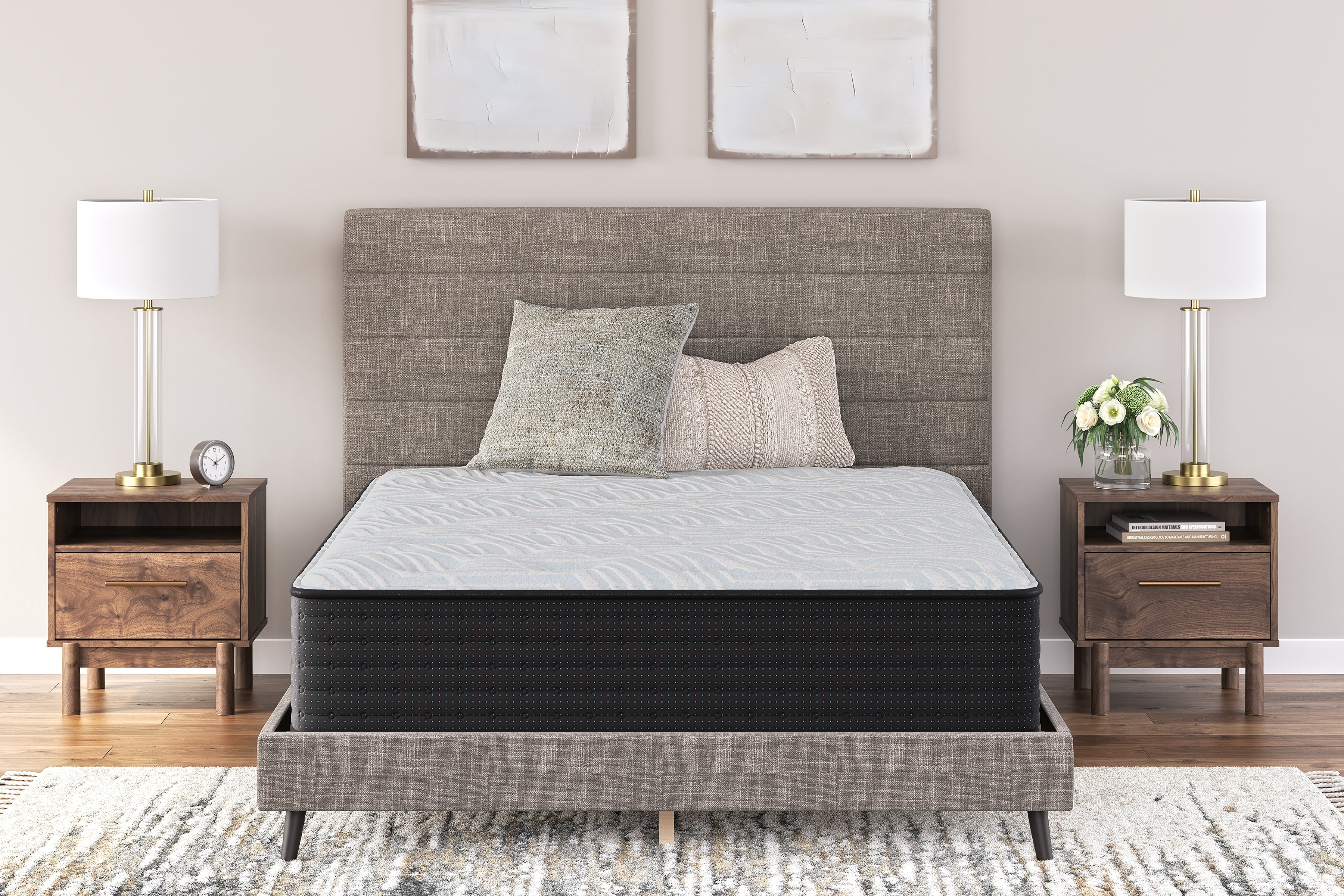 Leasing Furniture - Ashley Furniture - Palisades Plush Mattresses - California King / Gray/Blue - M41651