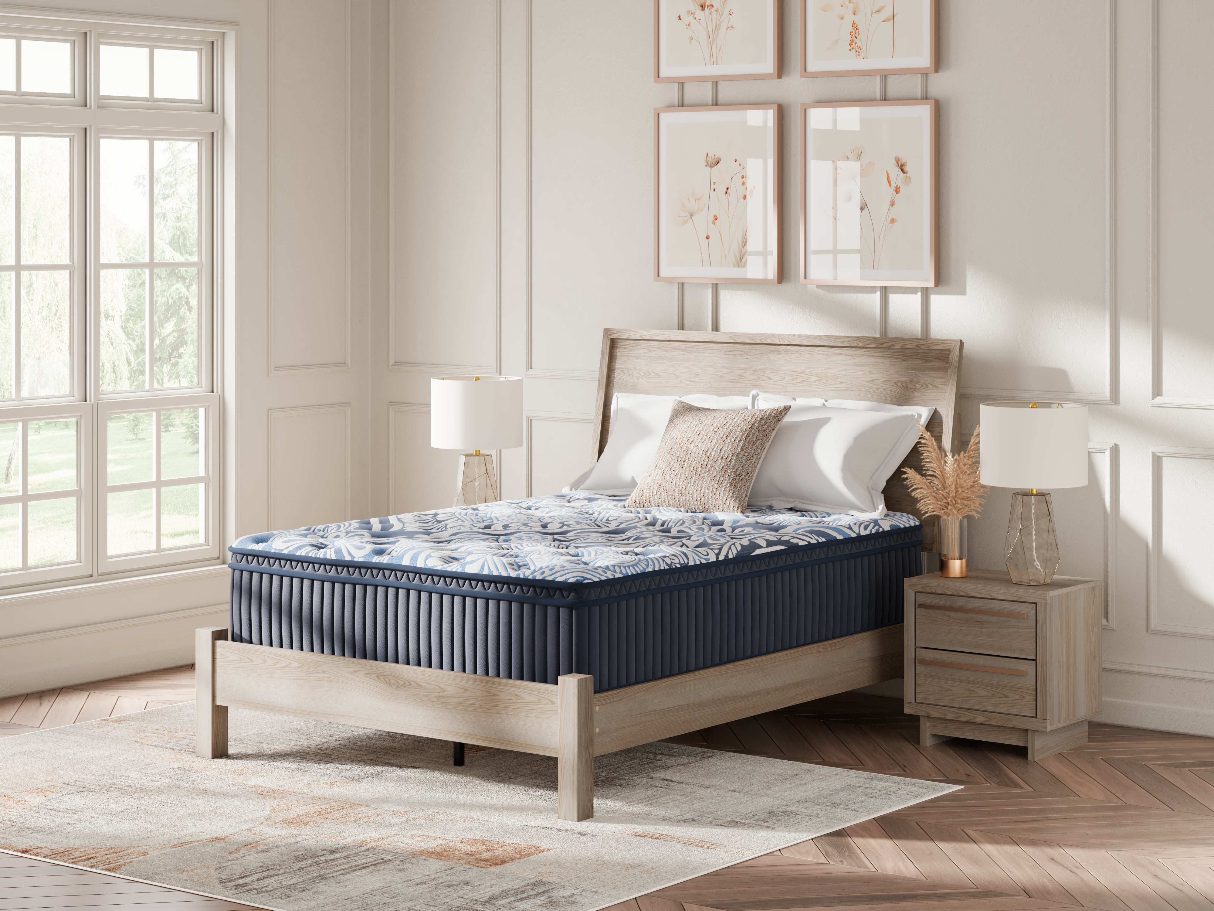 Leasing Furniture - Ashley Furniture - Plush Luxe 2.0 Mattresses - Queen / Blue - M49731