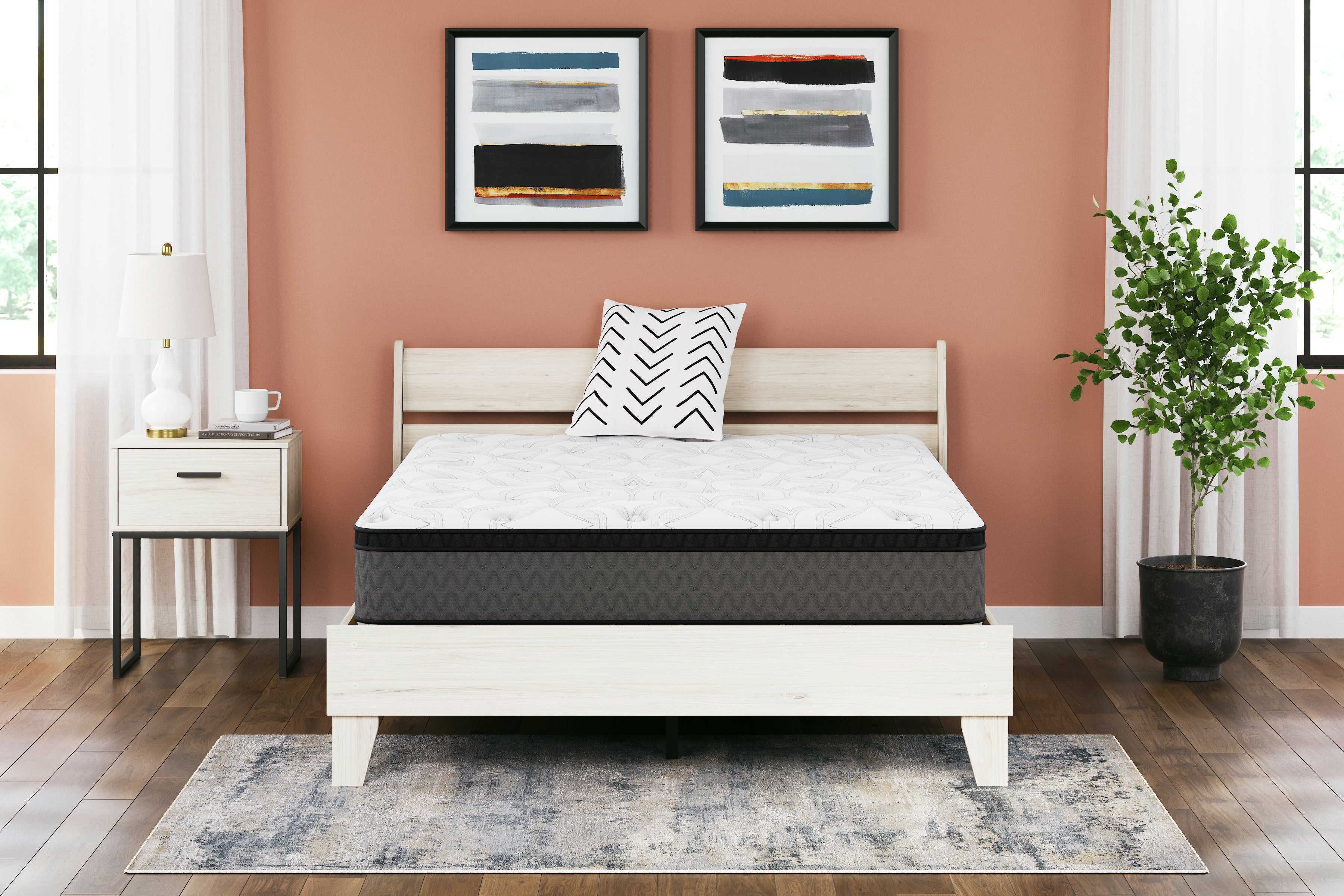 Leasing Furniture - Ashley Furniture - 12 Inch Pocketed Hybrid Mattresses - Full / White - M59021