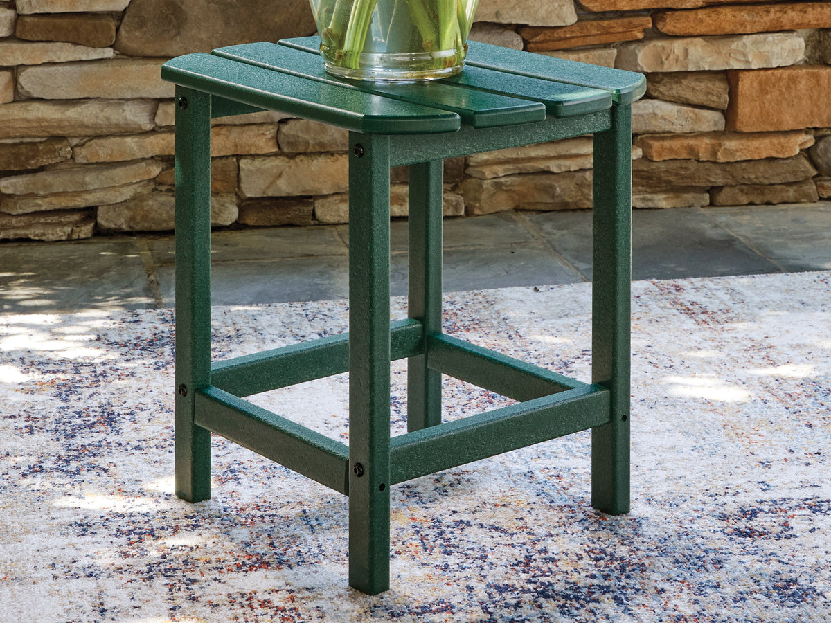 Leasing Furniture - Ashley Furniture - Sundown Shores Outdoor - Rectangular End Table / Green - PCP007-703