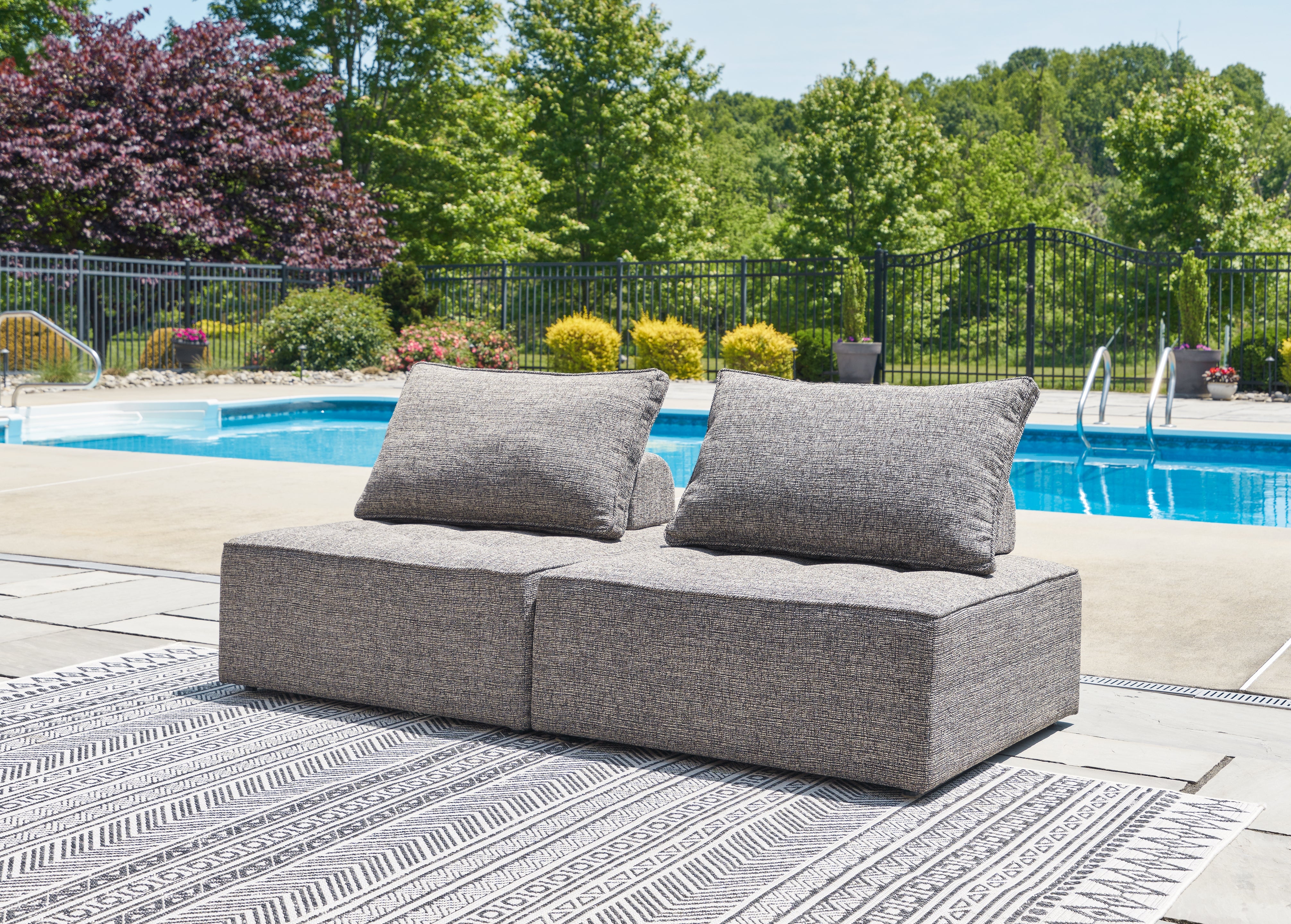Leasing Furniture - Ashley Furniture - Bree Zee Outdoor - 2-Piece Outdoor Sectional / Brown - P160P3