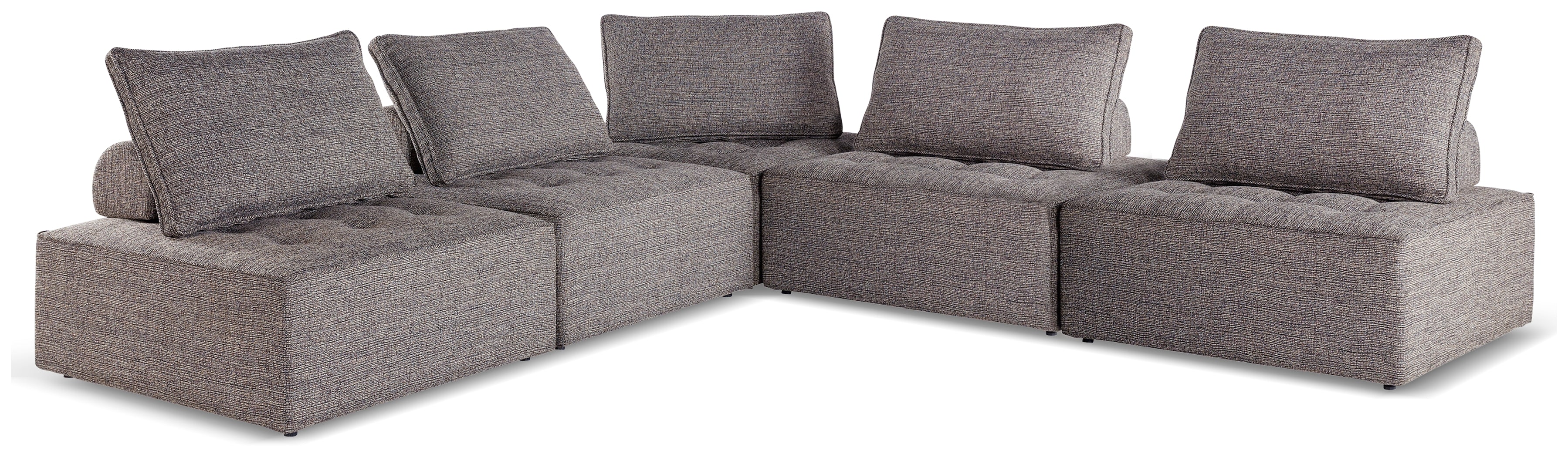 Leasing Furniture - Ashley Furniture - Bree Zee Outdoor - 5-Piece Outdoor Modular Seating / Brown - P160P10