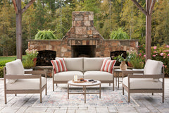 Leasing Furniture - Ashley Furniture - Bluff Trail Outdoor - Love/Chairs/Tables Set (5/CN) - PCP383-080