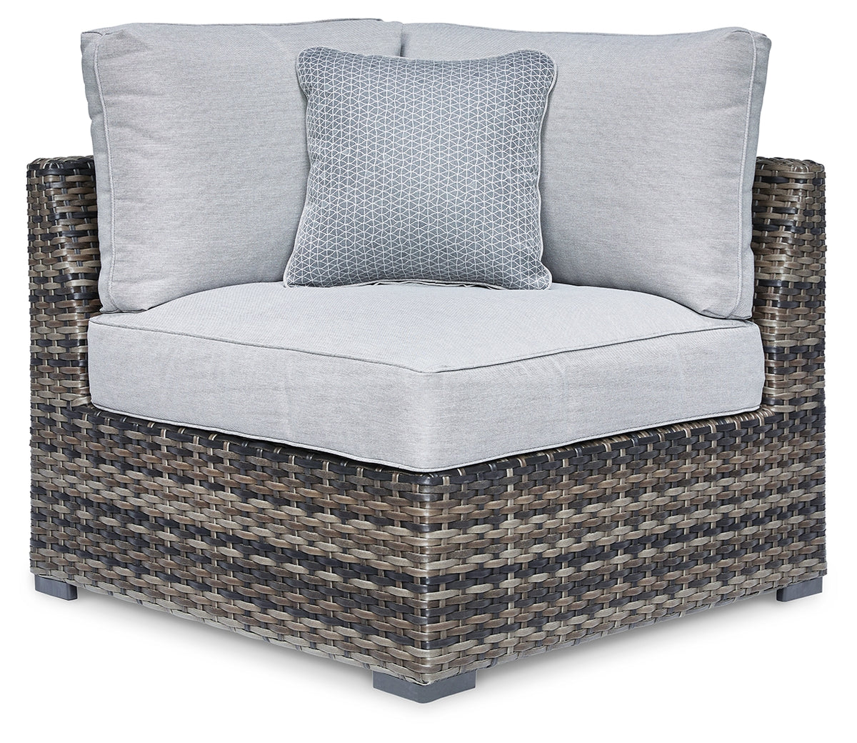 Leasing Furniture - Ashley Furniture - Harbor Court Outdoor - Ottoman with Cushion / Gray - P459-814