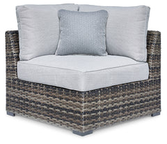 Leasing Furniture - Ashley Furniture - Harbor Court Outdoor - Ottoman with Cushion / Gray - P459-814