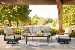 Leasing Furniture - Ashley Furniture - Carmel Highlands Outdoor - Sofa/Chairs/Table Set (4/CN) - PCP513-081