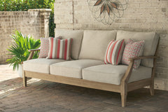 Leasing Furniture - Ashley Furniture - Clare View Outdoor - 3-Piece Outdoor Sectional / Beige - P801P10