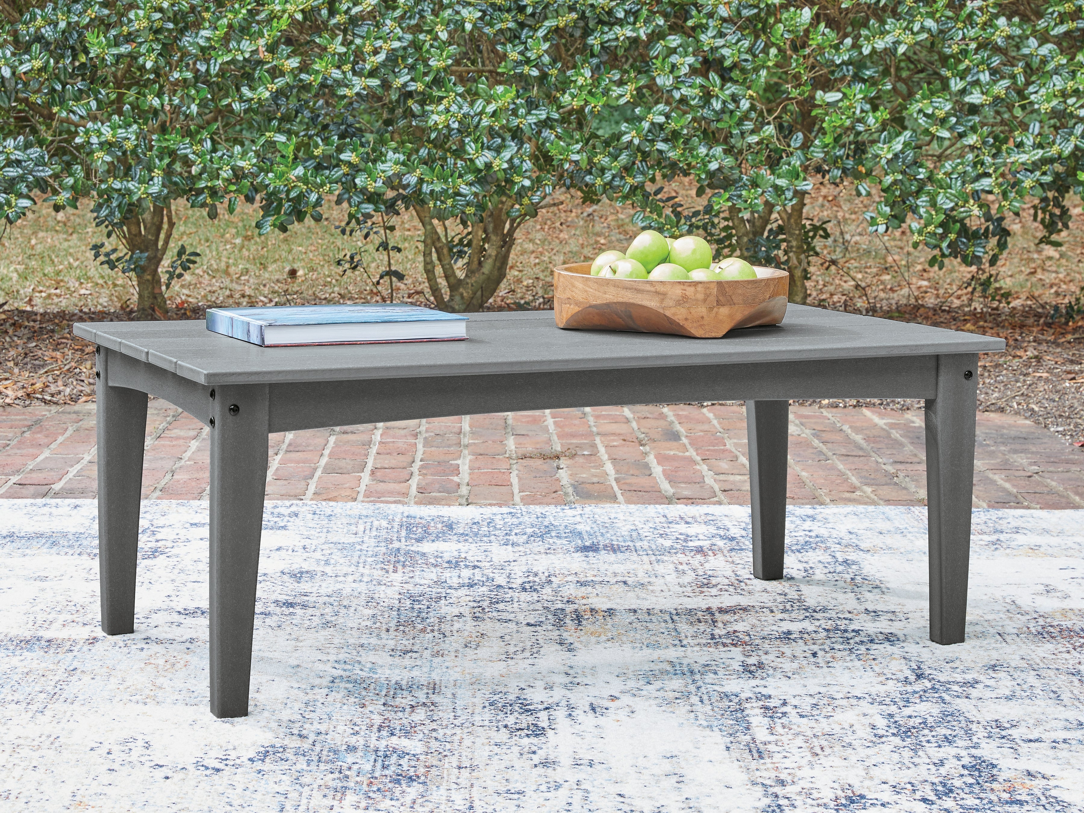 Leasing Furniture - Ashley Furniture - Cove Beach Outdoor - Rectangular Cocktail Table / Gray - PCP803-701