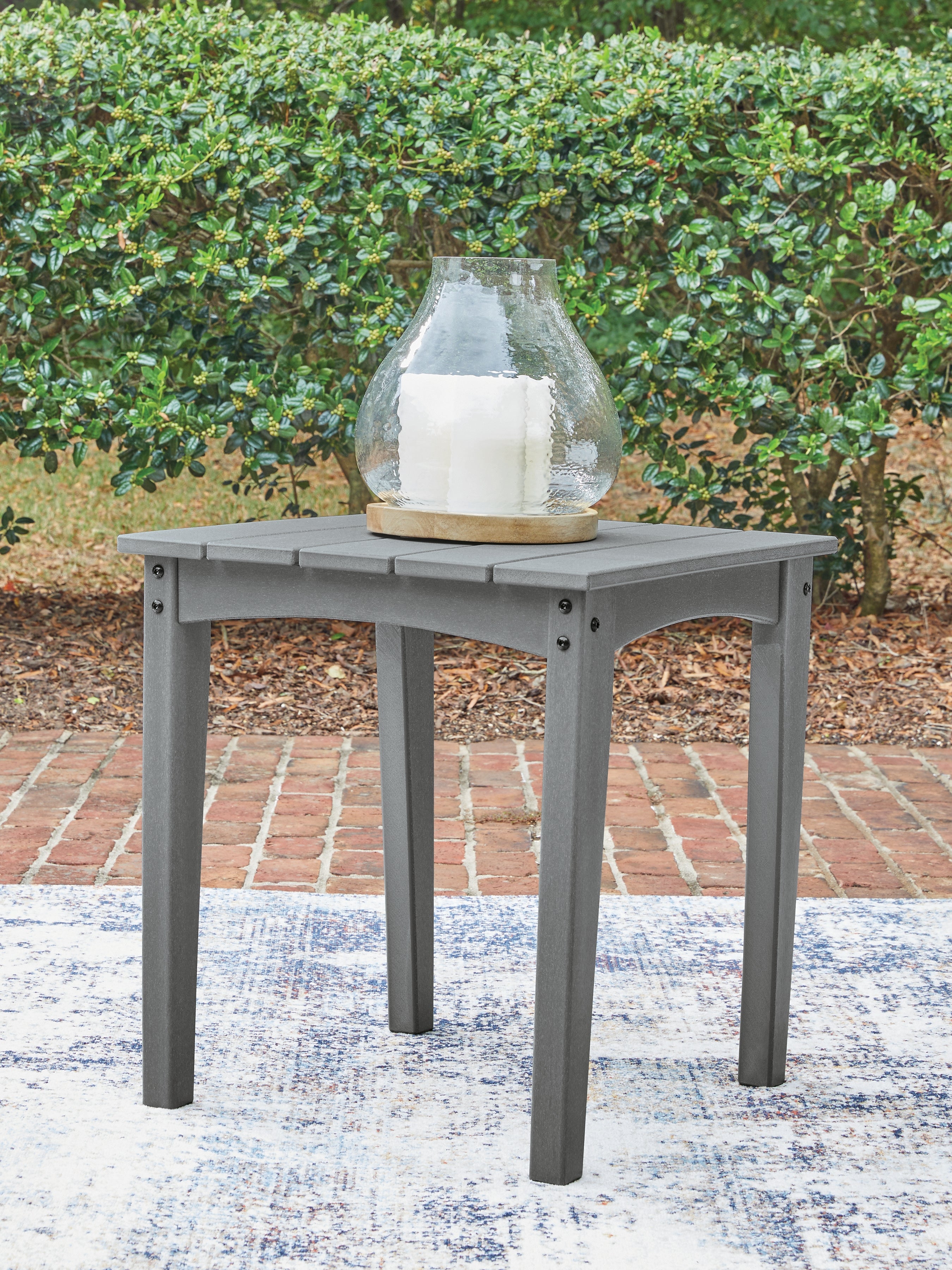 Leasing Furniture - Ashley Furniture - Cove Beach Outdoor - Square End Table / Gray - PCP803-702