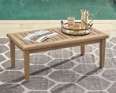 Leasing Furniture - Ashley Furniture - Gerianne Outdoor - Square End Table / Grayish Brown - P805-702