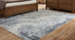Leasing Furniture - Ashley Furniture - Langrich Rug - 5'3" x 7'3" Rug / Blue/Gray/Cream - R406132