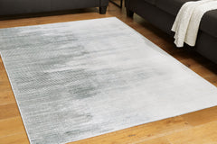 Leasing Furniture - Ashley Furniture - Milset Rug - 8'1" x 10' Washable Rug / Black/White/Gray - R406251