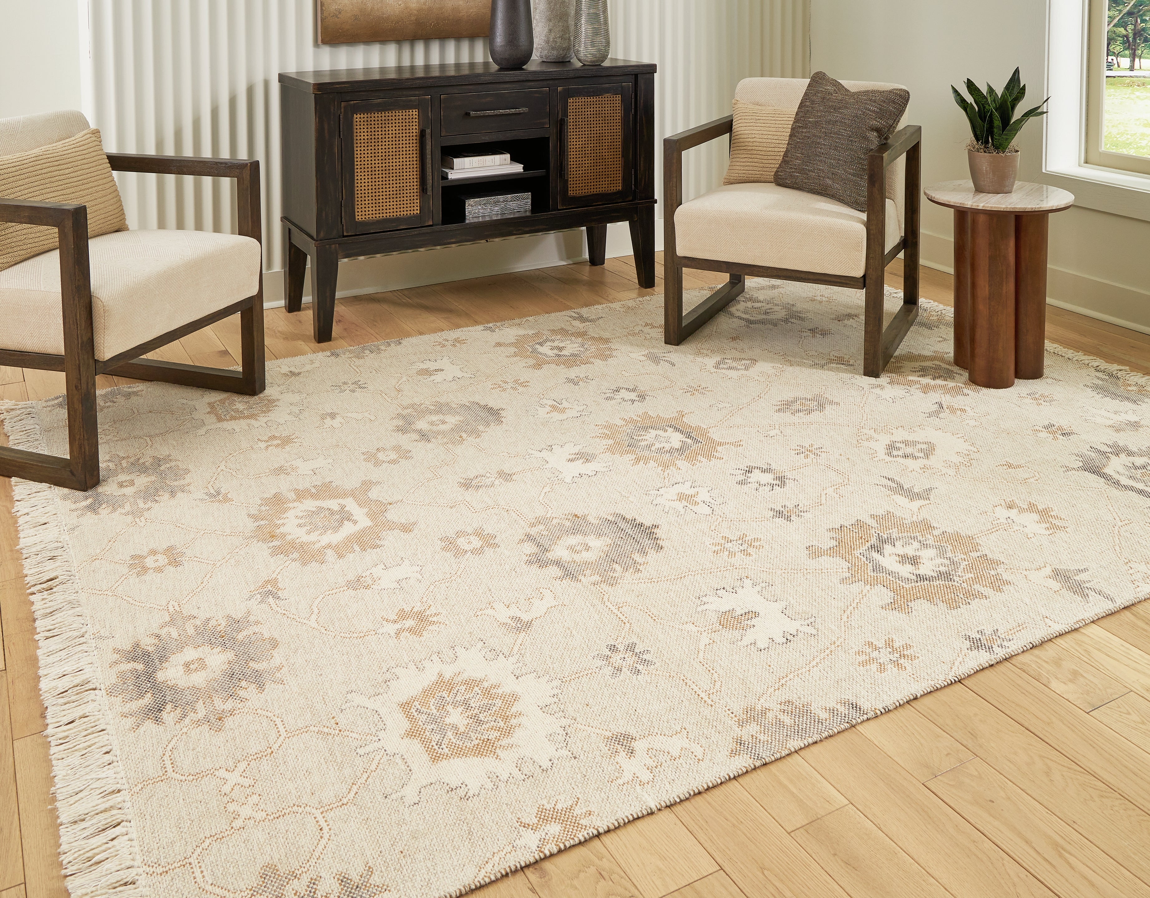 Leasing Furniture - Ashley Furniture - Calkin Rug - 8' x 10' Rug / Linen/Gray/Caramel - R406391