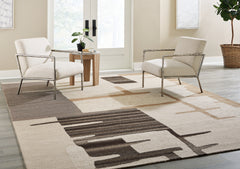 Leasing Furniture - Ashley Furniture - Kencher Rug - 8' x 10' Rug / Beige/Brown - R406821