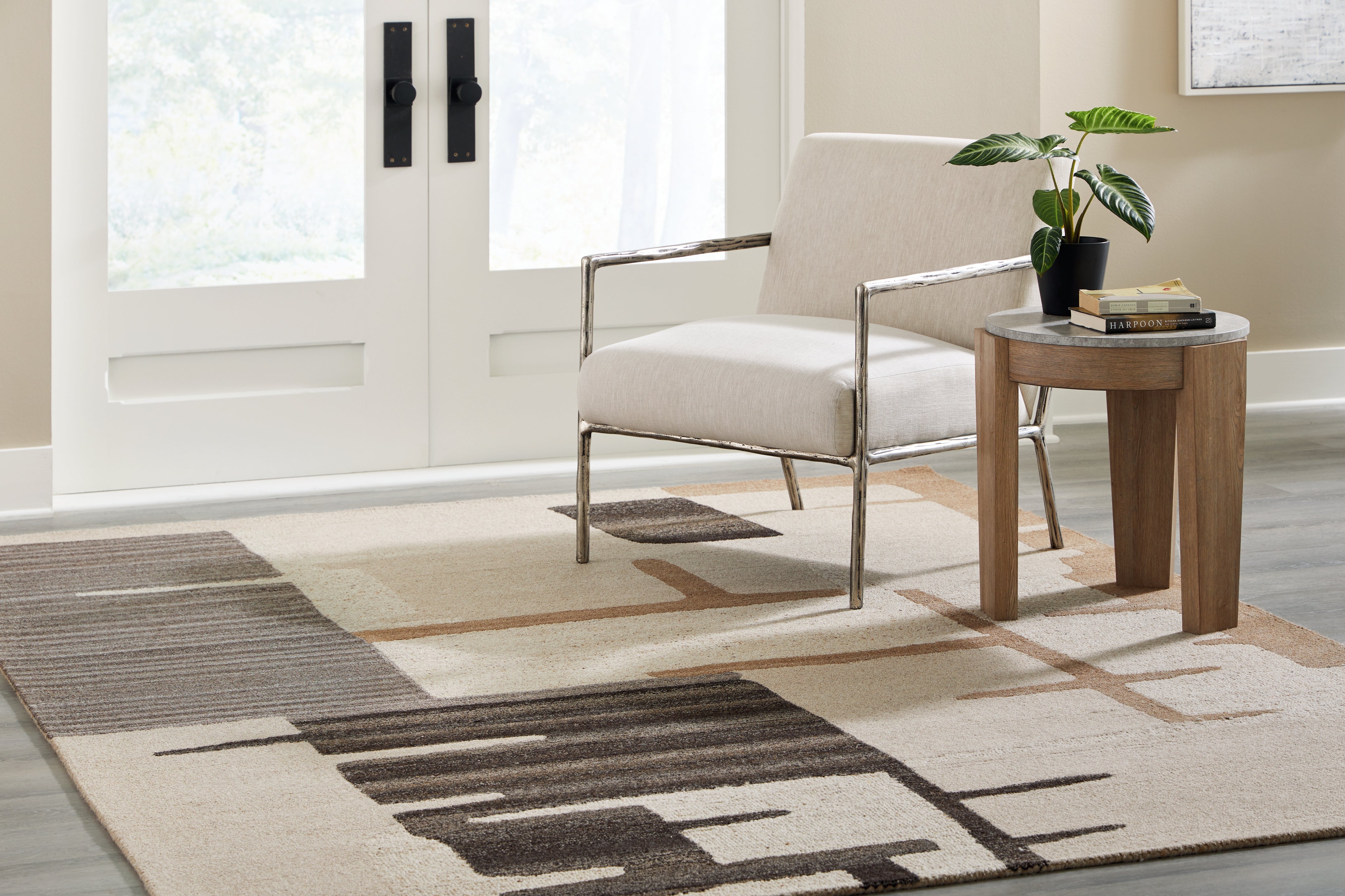 Leasing Furniture - Ashley Furniture - Kencher Rug - 8' x 10' Rug / Beige/Brown - R406821