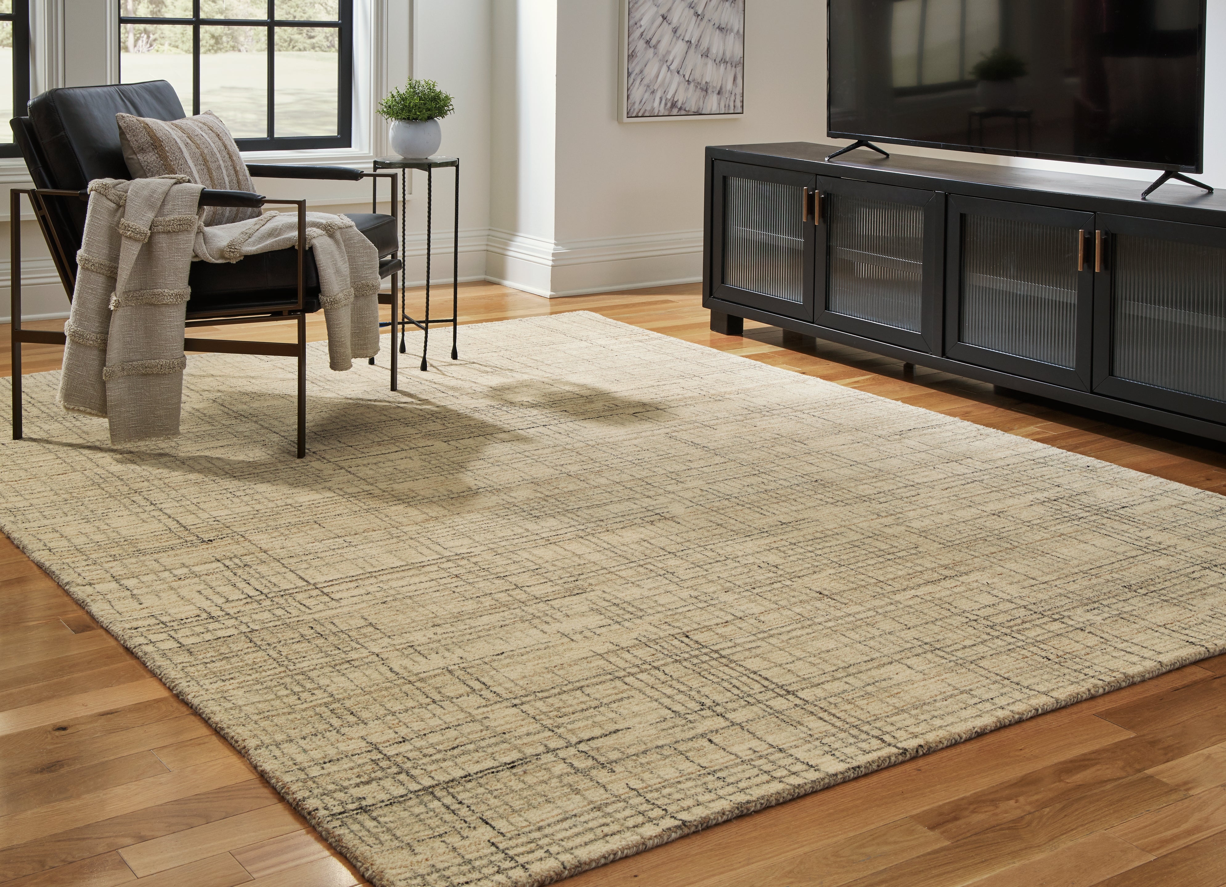 Leasing Furniture - Ashley Furniture - Janston Rug - 8' x 10' Rug / Ivory/Gray/Tan - R406861