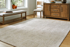Leasing Furniture - Ashley Furniture - Brickburgh Rug - 5' x 7' Rug / Gray/Ivory/Honey - R406902