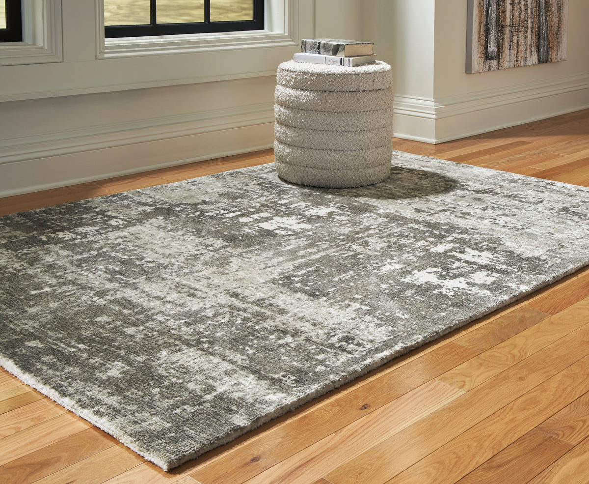 Leasing Furniture - Ashley Furniture - Valmontic Rug - 5' x 7' Rug / Gray - R406922
