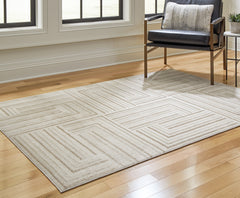 Leasing Furniture - Ashley Furniture - Darmondard Rug - 8' x 10' Rug / Cream/Taupe - R406941