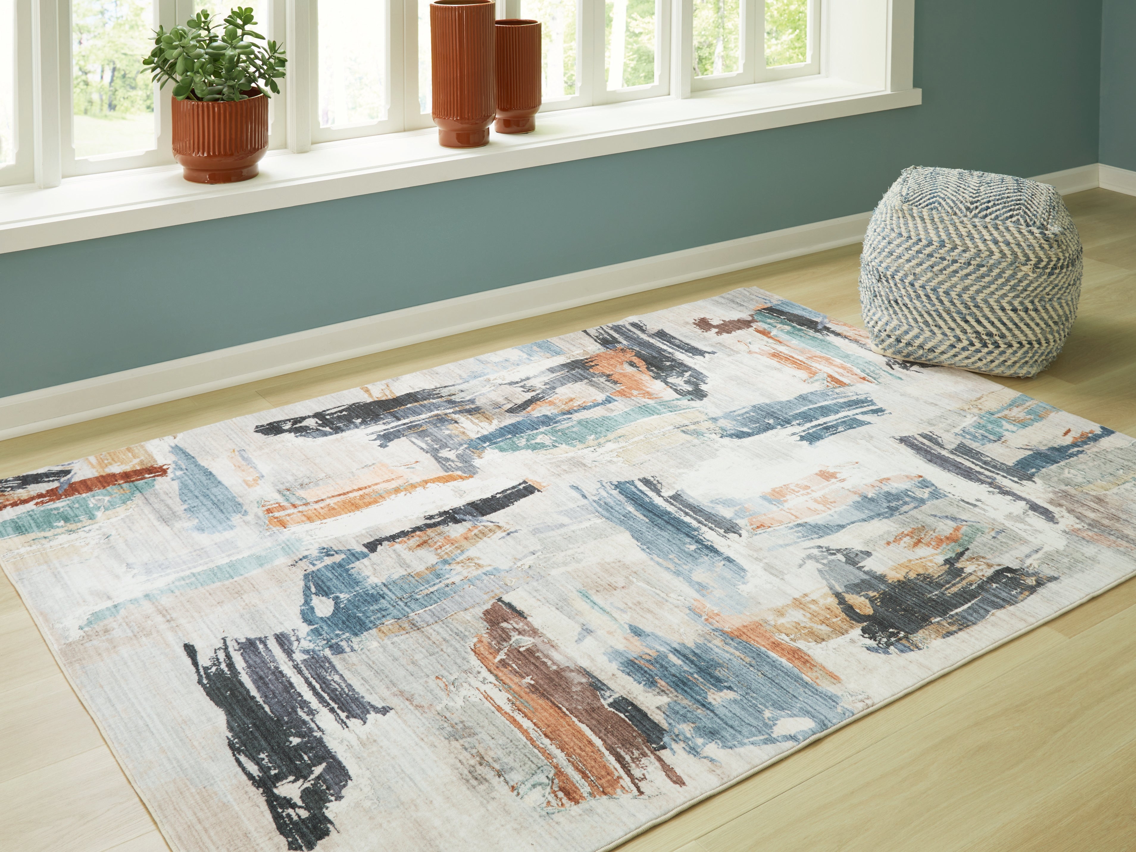 Leasing Furniture - Ashley Furniture - Hessland Rug - 8' x 10' Washable Rug / Multi - R407051
