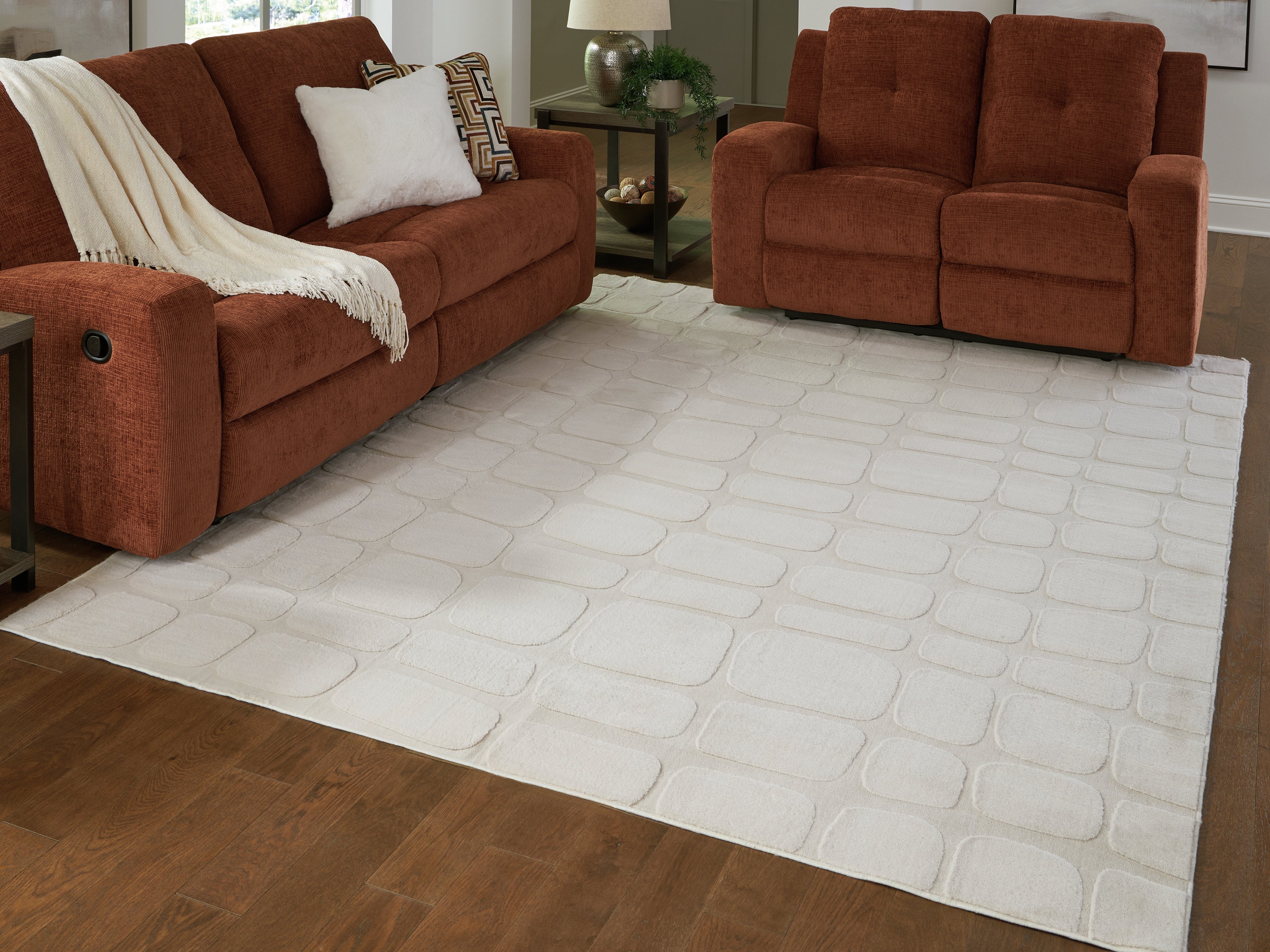 Leasing Furniture - Ashley Furniture - Malvinsboro Rug - Washable 8' x 10' Area Rug / Sandstone - R407441
