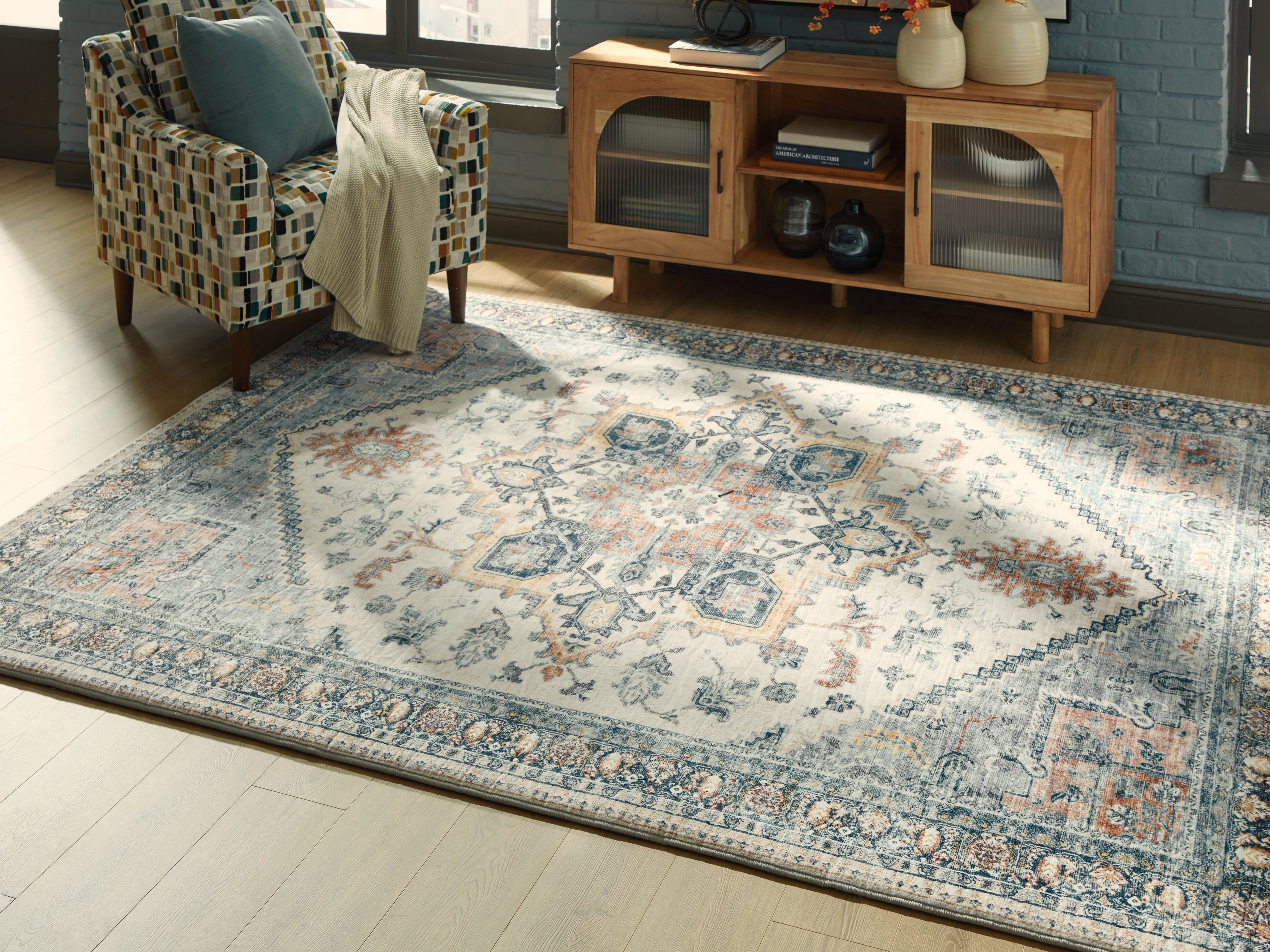 Leasing Furniture - Ashley Furniture - Wallney Rug - 7'6" x 9'6" Area Rug / Multi - R407491