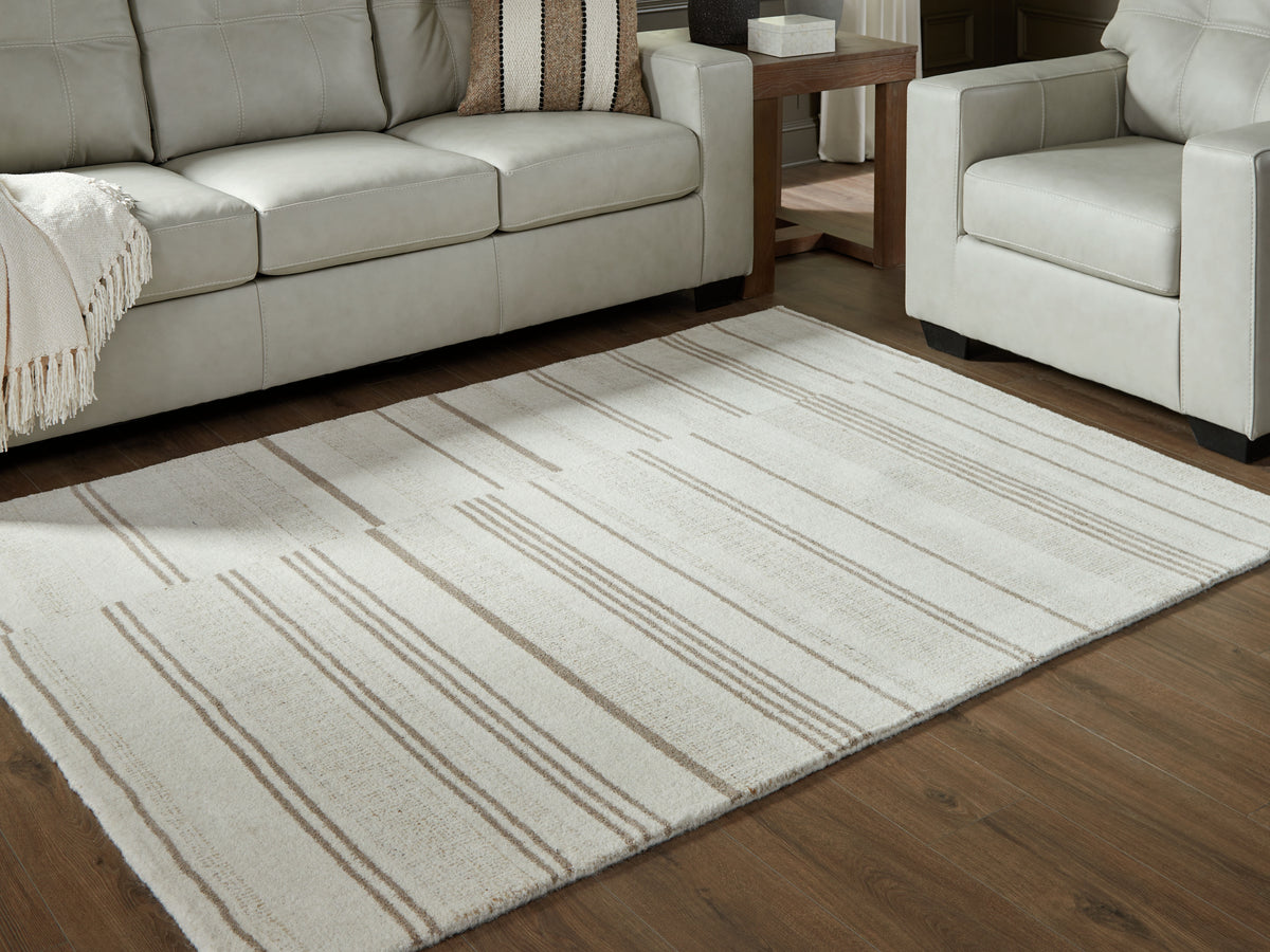 Leasing Furniture - Ashley Furniture - Gadence Rug - 5' x 7' Area Rug / Ivory/Tan - R407642