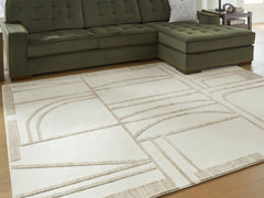 Leasing Furniture - Ashley Furniture - Farongrove Rug - 5'3" x 7' Area Rug / Ivory/Beige - R407672